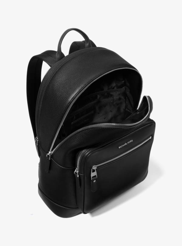 Panske Batohy Michael Kors Hudson Pebbled Leather Čierne - Tasky Michael Kors Akcia | UPJXY-0967